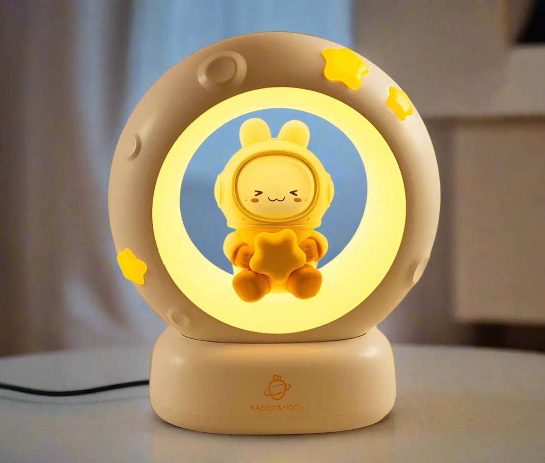 Cute LED Night Light Panda, Cat and Rabbit Design – USB Rechargeable Clap-On Lamp with Cat & Rabbit Modes, Perfect Room Décor & Cozy Sleep Companion for Kids