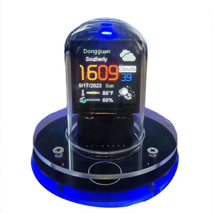 Cyberpunk Style Nixie Tube Clock – Smart WiFi Digital Display with Customizable Glow, DIY Visual Table Clock