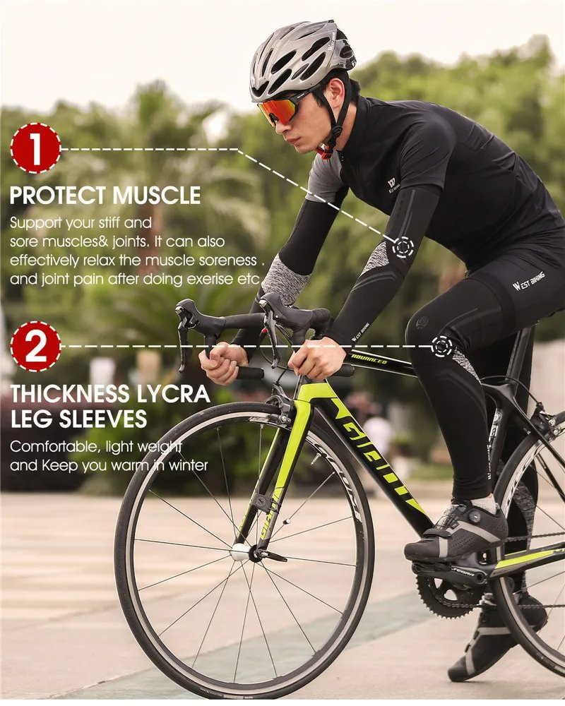 Reflective Cycling Arm Sleeves & Leg Warmers - Ultimate Winter Warmth Arm Warmers