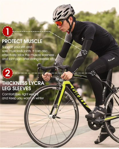 Reflective Cycling Arm Sleeves & Leg Warmers - Ultimate Winter Warmth Arm Warmers