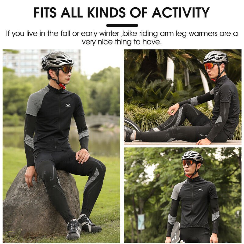 Reflective Cycling Arm Sleeves & Leg Warmers - Ultimate Winter Warmth Arm Warmers