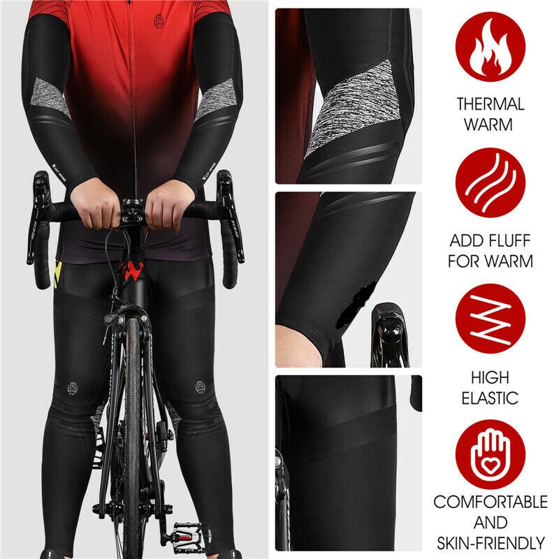 Reflective Cycling Arm Sleeves & Leg Warmers - Ultimate Winter Warmth Arm Warmers