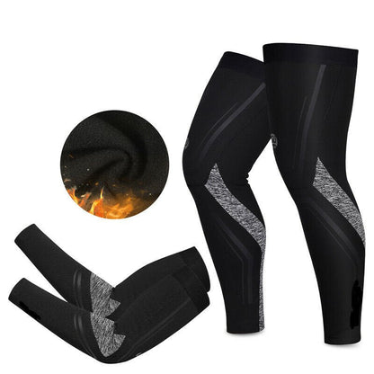 Reflective Cycling Arm Sleeves & Leg Warmers - Ultimate Winter Warmth Arm Warmers