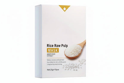 Hydrating and Firming Rice Mask -  Face Masks for All Skin Types, Nourishing Natural Rice Extract for Glowing, Smooth, and Youthful Skin