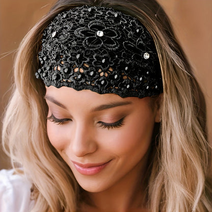 Elegant Floral Pearl Headband Set – 3PCS Non-Slip Fashion Hair Accessories with Hollowed Beads, Stylish Design for Women’s Everyday Wear
