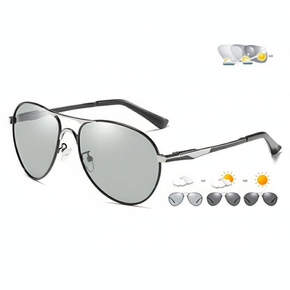 Photochromic Sunglasses – UV400 Protection, Transition Lenses, Anti-Glare Night Vision Glasses for Men & Women