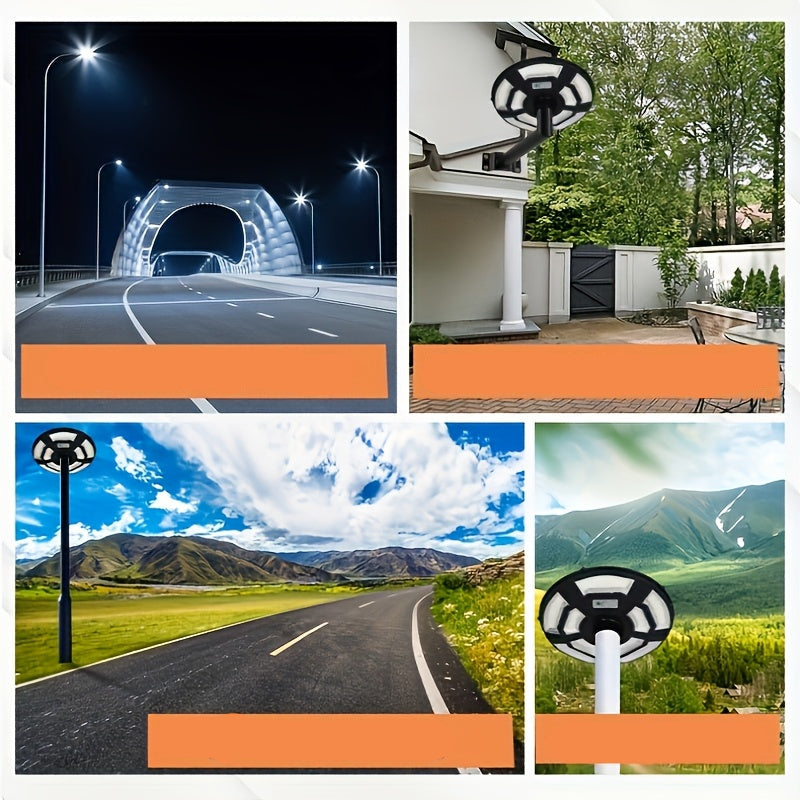 Motion-Sensing Solar UFO Street Lamp – Remote-Control Garden Light for Villas, Courtyards, Pathways & Modern Outdoor Illumination