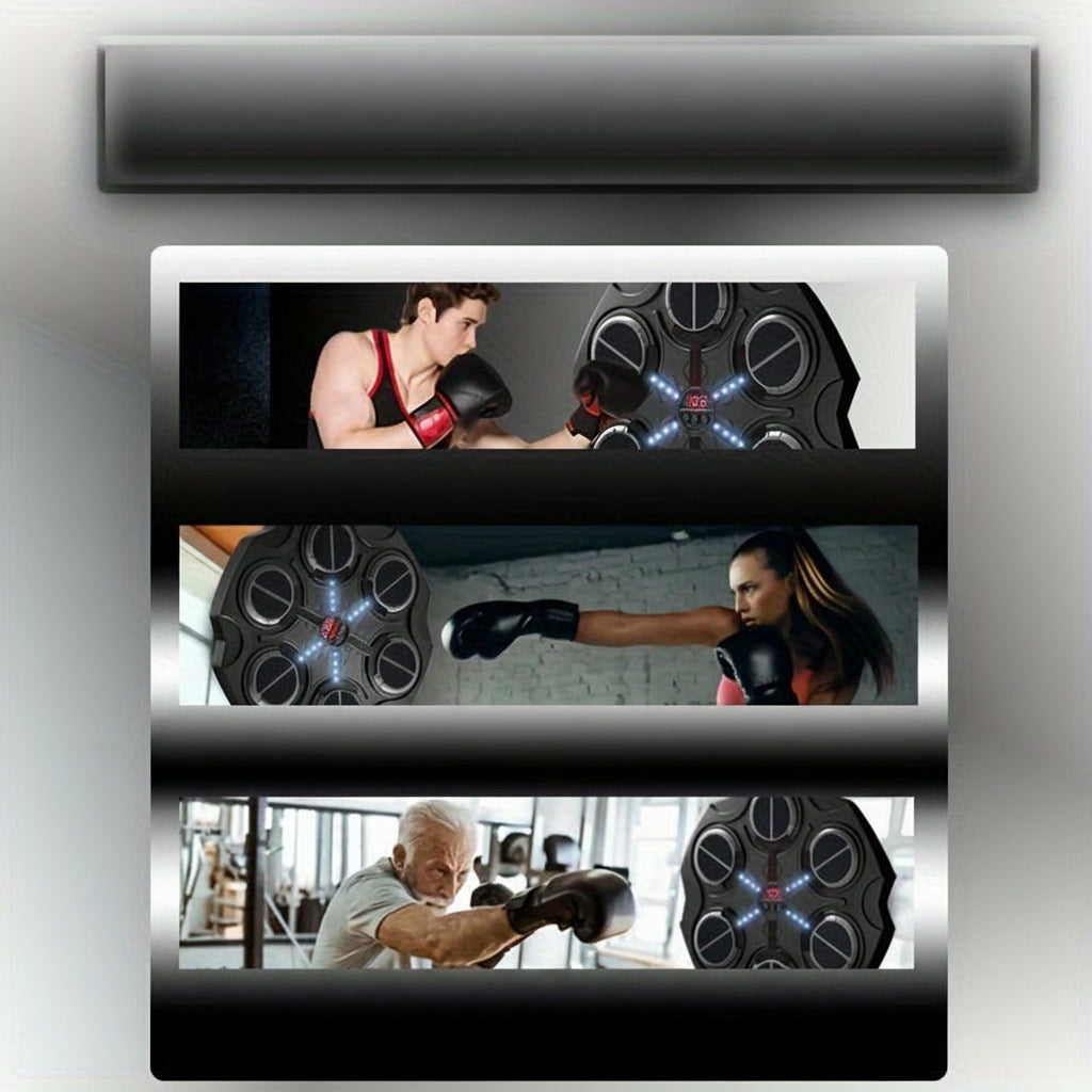 Interactive Musical Boxing Trainer – Wall-Mounted Electronic Boxing Machine with Gloves, Training Modes & Speed Programs