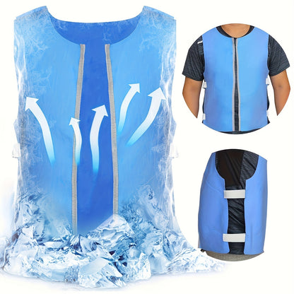 Evaporative Cooling Vest for Men & Women - Ice Cold Relief for MS, Outdoor Heat, and Long Summer Days in Hot Weather
