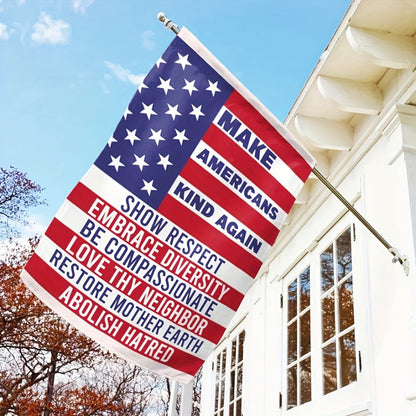 Patriotic Garden Flag – Make America Kind Again Weather-Resistant Yard Sign for Progressive Outdoor Decoration