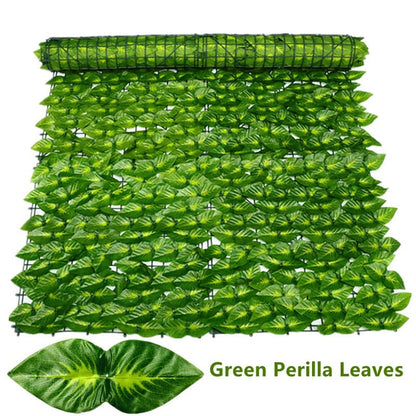Artificial Leaf Fence Panels Faux Hedge Privacy Fence Screen Greenery for Outdoor Garden Yard Terrace Patio Balcony Decorations