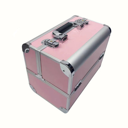 Portable Nail Supplies Organizer Box – 3-Tier Nail Polish, Essential Oil & Makeup Storage Case with Mirror for Travel & Salons