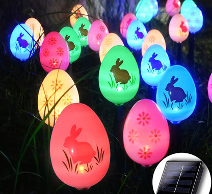 Solar Easter Egg Lights – Brighten Your Yard with Colorful Solar Decor Eggs for a Glowing Springtime Celebration