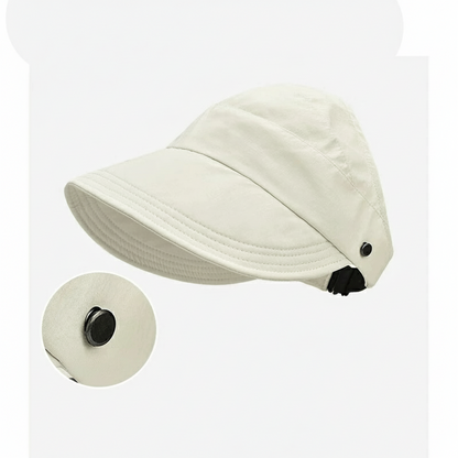 Breathable Polyester Sun Visor Hat – Quick-Dry Adjustable Cap with Wide Brim, Lightweight & Foldable for Hiking & Riding