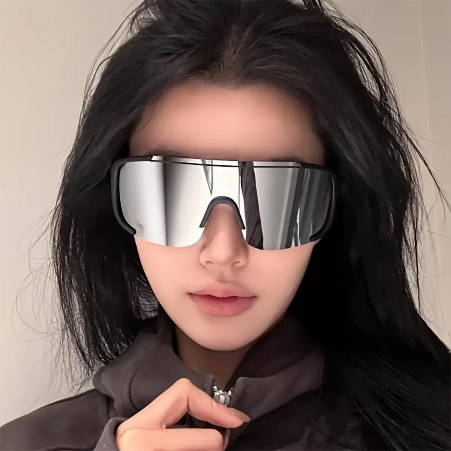 Oversized Unisex Frame Fashion Glasses –  Eyewear for Daily Outfits, Shopping, Photoshoots & Aesthetic Styling, Lightweight Decorative Frame