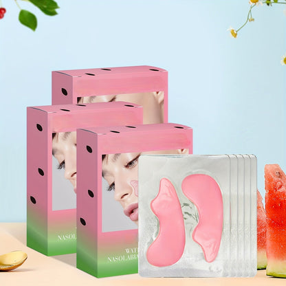 Watermelon Collagen Smile Line Patches – Infused with Niacinamide and Caffeine, Targeted Wrinkle-Reducing Mask for Youthful, Plump Skin