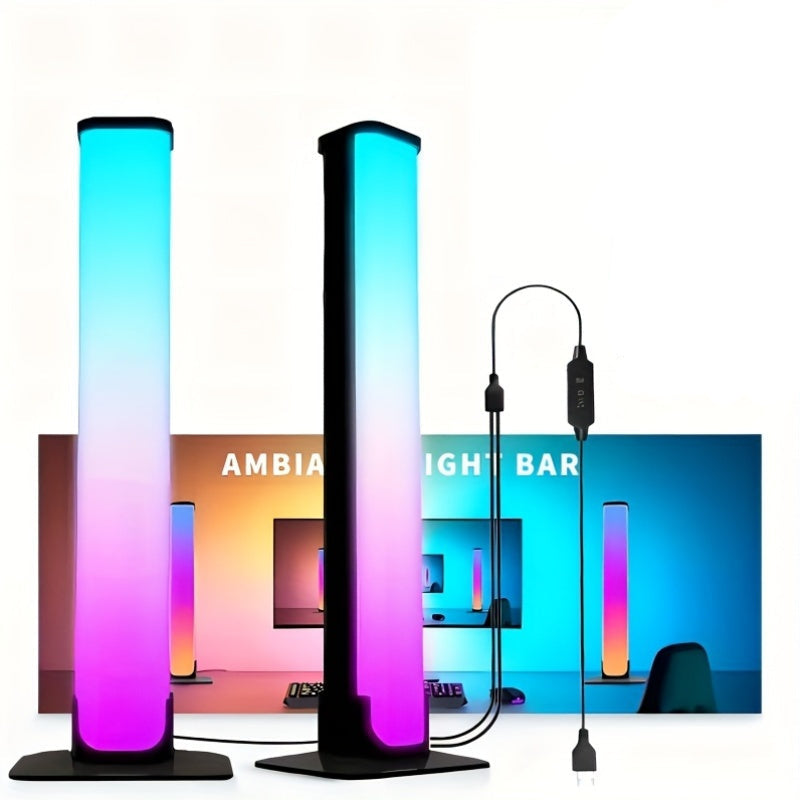 Smart RGB LED Light Bars – Music Sync Gaming Ambient Lights for TV, Bedroom, Office, or Modern Room Décor