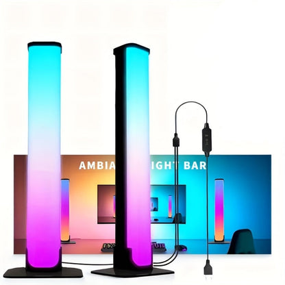 Smart RGB LED Light Bars – Music Sync Gaming Ambient Lights for TV, Bedroom, Office, or Modern Room Décor