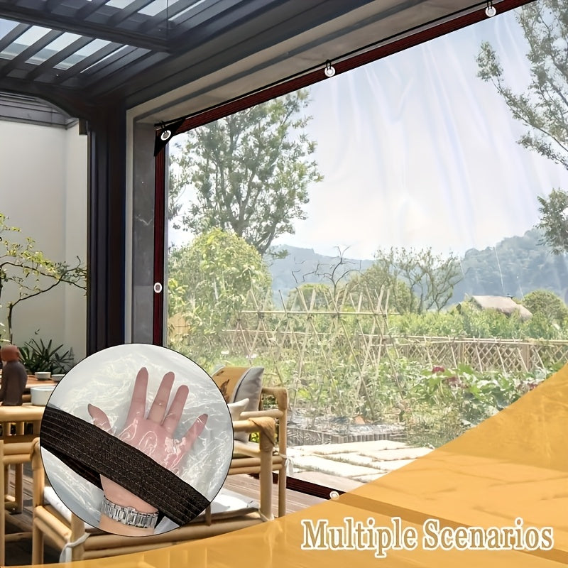 Clear Waterproof Tarp – Heavy-Duty Outdoor Protection from Rain While Maintaining a Clear View