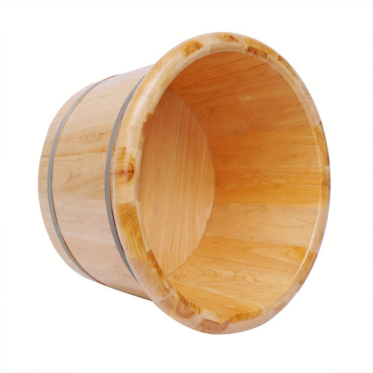 Premium Cedar Wood Foot Bath Bucket – Built-In Massage Roller & Heat Preservation for Ultimate Foot Soak Relaxation & Tension Relief