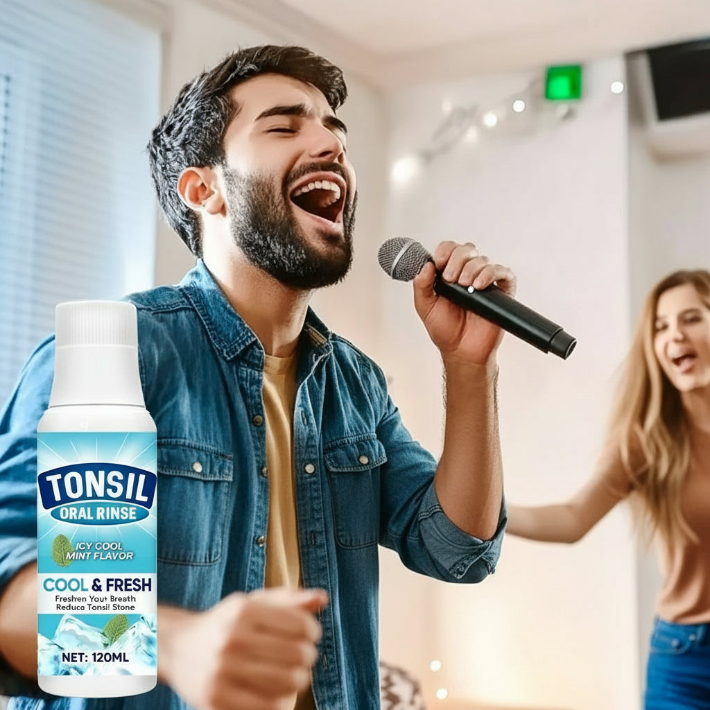 Alcohol-Free Tonsil Stone Remover Mouthwash – Natural Dry-Mouth Relief & Fresh Oral Care Solution