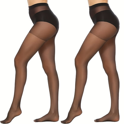 High Waist Slimming Pantyhose – 6-Pack Semi-Sheer Footed Stockings for Stylish Women’s Outfits, Perfect for All Occasions