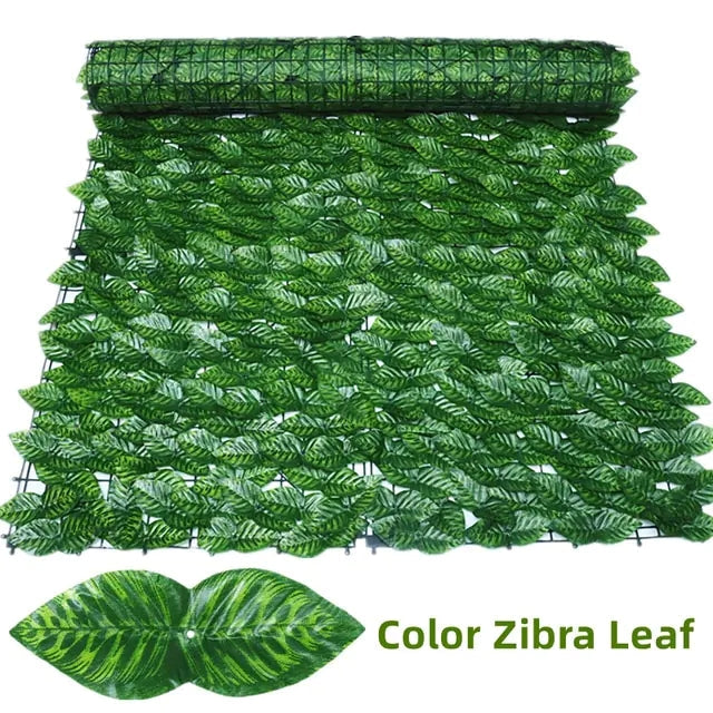 Artificial Leaf Fence Panels Faux Hedge Privacy Fence Screen Greenery for Outdoor Garden Yard Terrace Patio Balcony Decorations