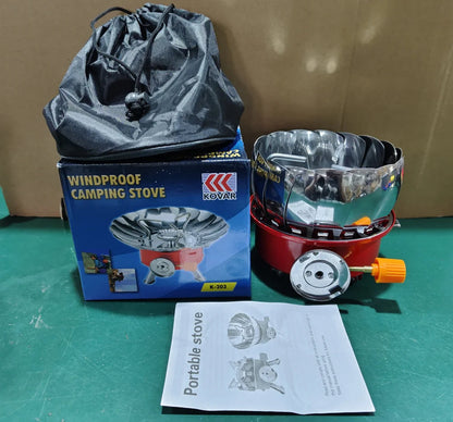 Mini Square Lotus Outdoor Stove – Portable Gas Stove for Camping, Hiking, and Travel, Ultralight Cookware for Adventurers