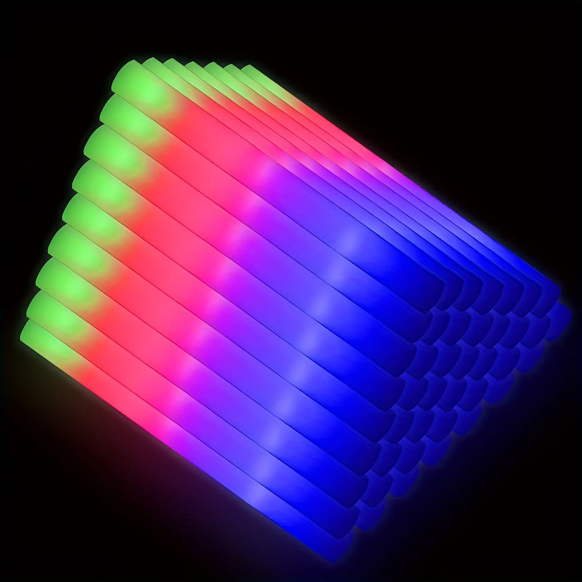 LED Foam Glow Sticks – Flashing Light Party Supplies for Weddings, Birthdays & Music Festivals