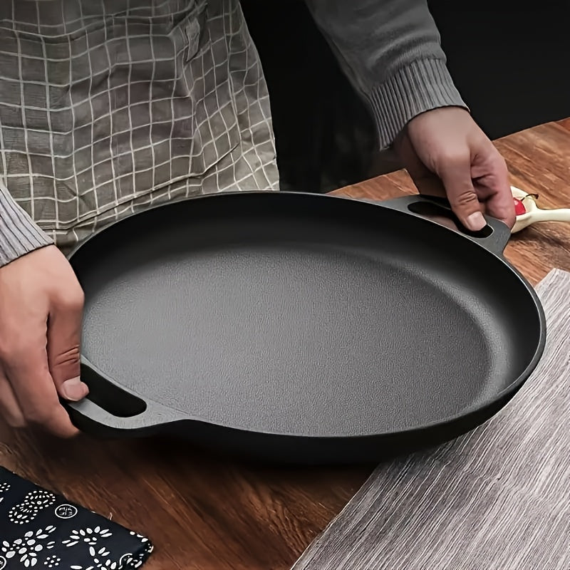 Cast Iron Griddle Grill – Durable Reversible Pan for Searing, Baking, and Grilling Indoors or Over Open Flames Outdoors