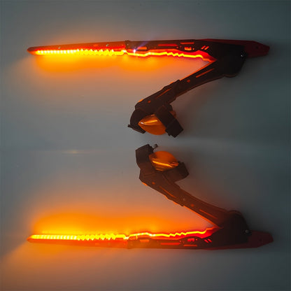 Cyberpunk LED Mantis Knife Set – Futuristic Costume Prop with Neon Edge Detailing for Cosplay, Parties, and Sci-Fi Action Looks