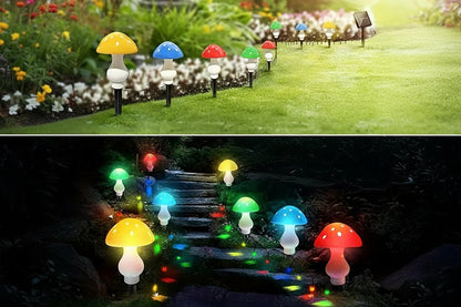 Upgraded Solar Mushroom Lawn Lights – 16-Head Outdoor Garden Decoration Set with 8 Lighting Modes for Christmas, Thanksgiving, Path Accents & Holiday Landscaping