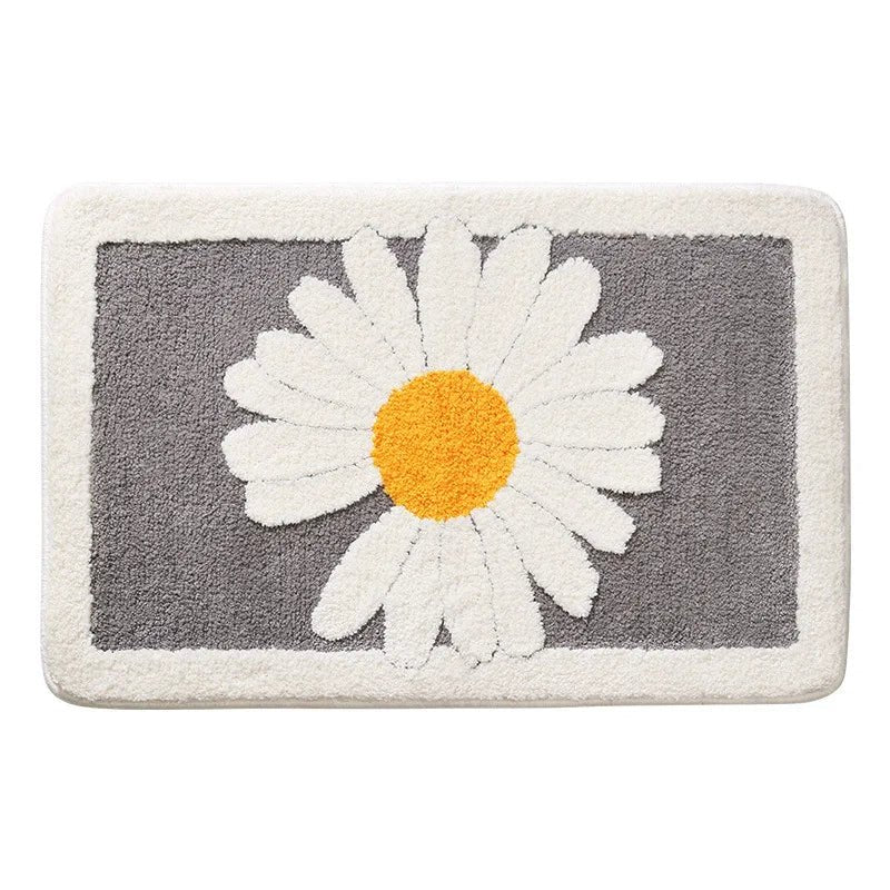 Daisy Microfiber Mat – Ultra-Soft, Super Absorbent & Non-Slip Rug for Kitchen, Bedroom, Bathroom & Living Room Comfort