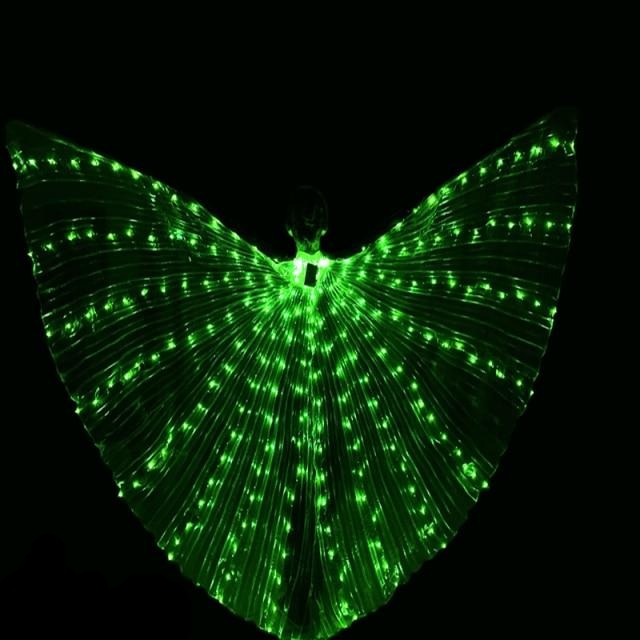 LED Isis Wings - Light-Up Costume Butterfly Wings with Telescopic Rods, 7 Colors, Adult & Child Sizes