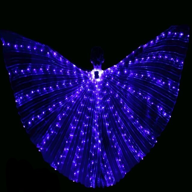 LED Isis Wings - Light-Up Costume Butterfly Wings with Telescopic Rods, 7 Colors, Adult & Child Sizes