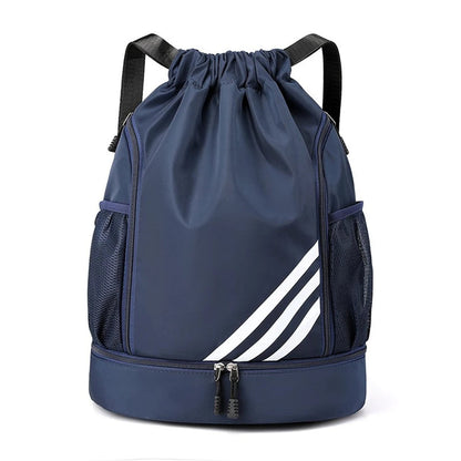 Basketball Sports Travel Backpack – Outdoor Waterproof Gym Bag with Ball Compartment for Swimming, Hiking, or Fitness Travel Use
