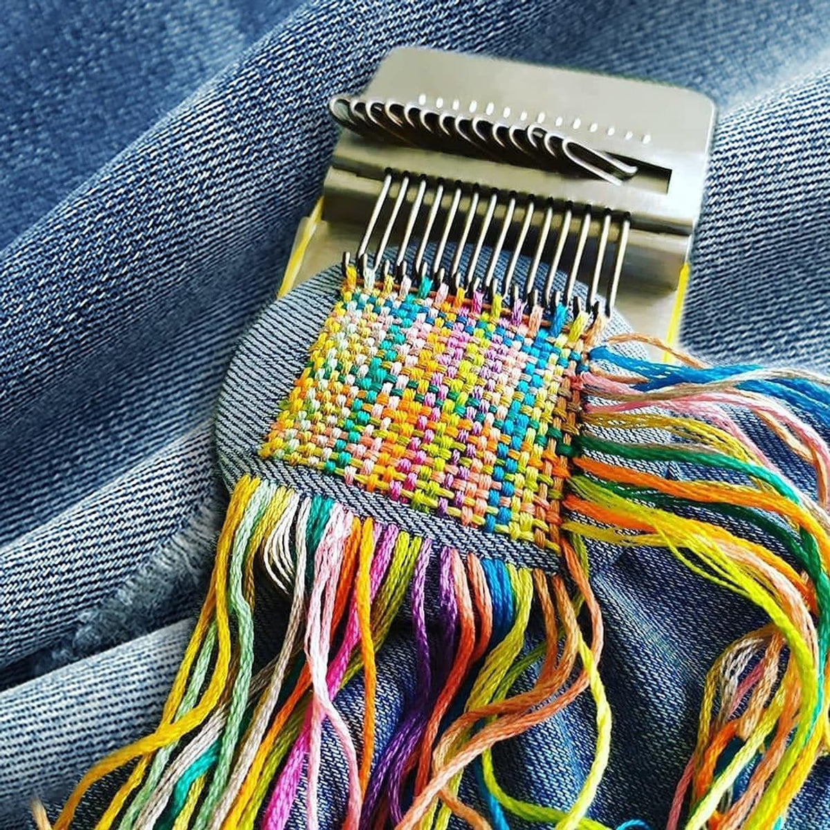Darning Mini Loom Machine - Handy Small Loom Kit for Beginners, Quickly Repair Jeans, Repair Holes, DIY Beautiful Weaving