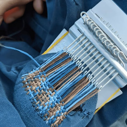 Darning Mini Loom Machine - Handy Small Loom Kit for Beginners, Quickly Repair Jeans, Repair Holes, DIY Beautiful Weaving