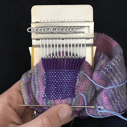 Darning Mini Loom Machine - Handy Small Loom Kit for Beginners, Quickly Repair Jeans, Repair Holes, DIY Beautiful Weaving