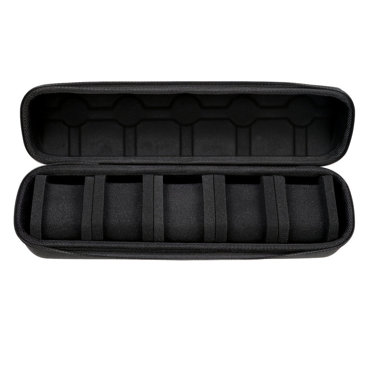 Five Slot Hard Shell Watch Travel Box – Compact Handbag Organizer with Soft Cushions for Men’s & Women’s Watches On-the-Go Protection