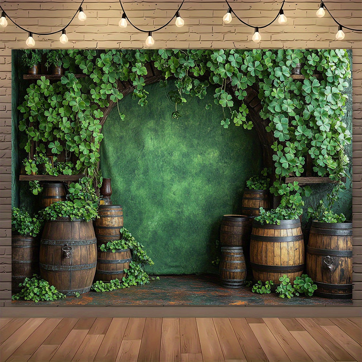 Festive St. Patrick’s Day Banner – Shamrocks & Golden Coin Garland for Irish-Themed Home, Party & Holiday Celebration Decor