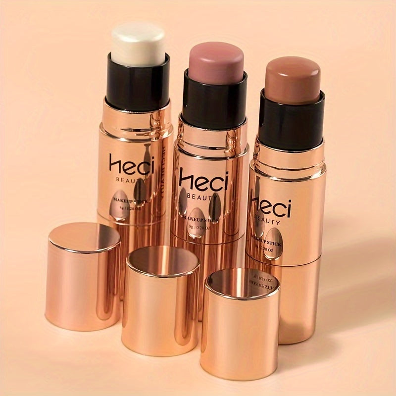 Contour & Highlight Stick Set –3-in-1 Blush Creamy Multi-Color Makeup Kit for Cheeks, Nose & Glow-On-the-Go Beauty