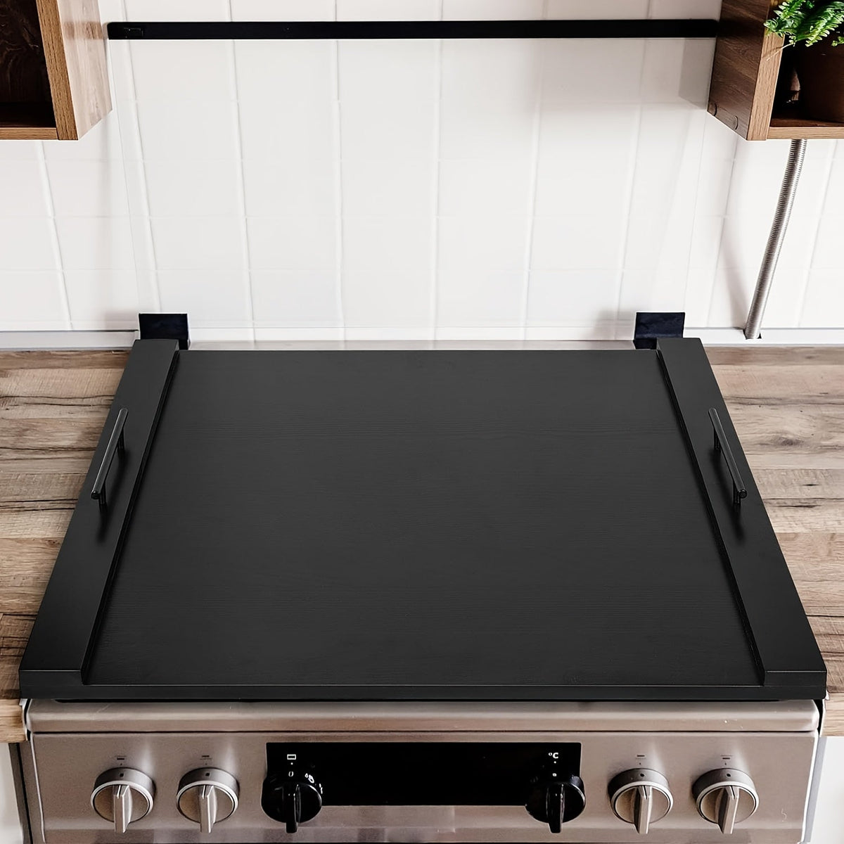 Premium Bamboo Gas Stovetop Guard – Multi-Purpose RV & Kitchen Cooktop Cover for Extra Workspace and Modern Heat-Safe Protection