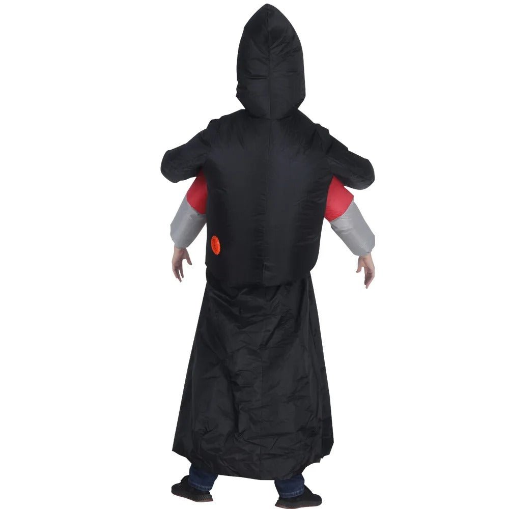 Death Grim Reaper Inflatable Costume - Robe Mask Ghost Blow Up Costumes for Halloween