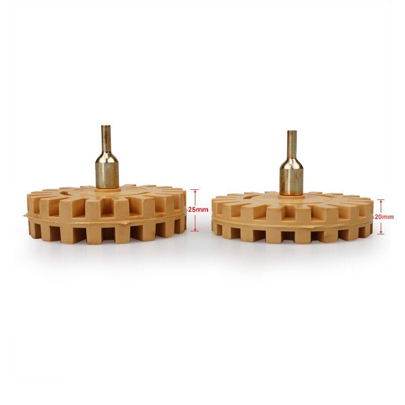 Decal Remover Wheel Tool - Rubber Eraser Wheel with Drill Arbor for Vinyl, Pinstripes & Adhesive