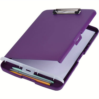 A4 Clipboard Folder with Storage – Durable Plastic Nurse Organizer Clipboard with Pen Compartment for Medical Paperwork