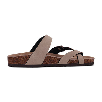Comwarm Arch Support Suede Mules – Unisex Cork Sole Clogs for Home, Beach, Outdoor Comfort & Stylish Everyday Footwear