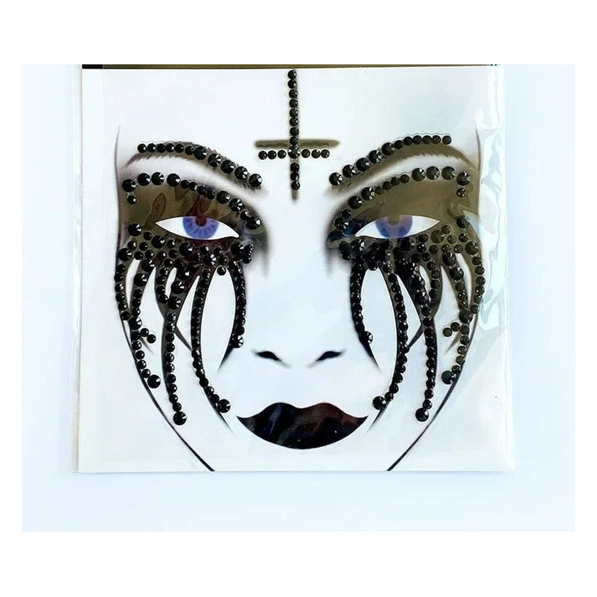 Halloween Face Stickers - Party Horror Grimace Decorations, Acrylic Gem Temporary Tattoo Stickers
