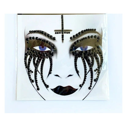 Halloween Face Stickers - Party Horror Grimace Decorations, Acrylic Gem Temporary Tattoo Stickers