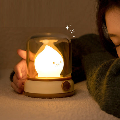 Desktop Kerosene Design LED Night Lamp – USB Rechargeable Cartoon Light for Coffee Bars, Bedrooms, and Cozy Home Décor